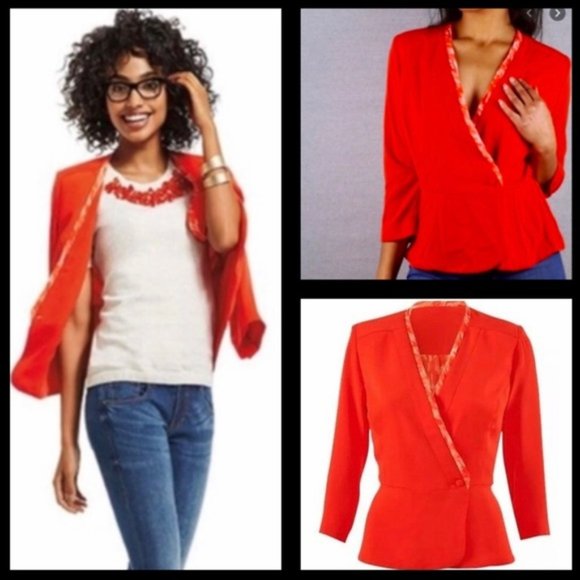 Cabi Jane Wrap Peplum Jacket Blazer Top 4 - Picture 3 of 9